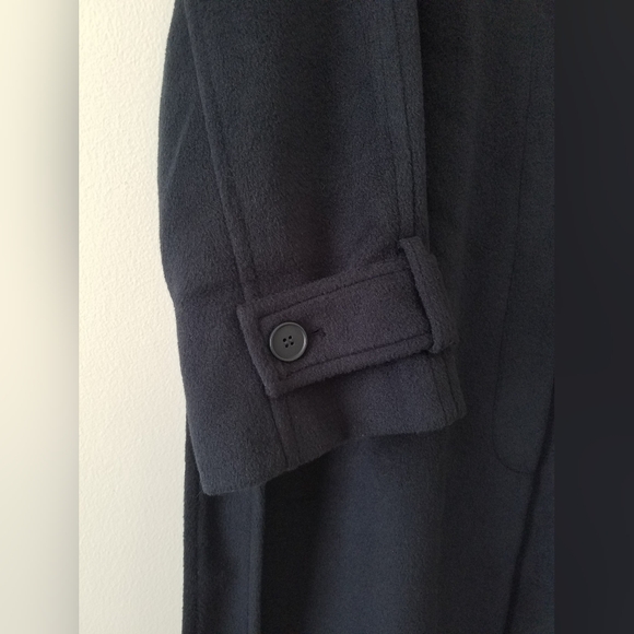 NWOT ASOS DESIGN Top Collar Boyfriend Coat Navy Size Medium - Picture 6 of 12